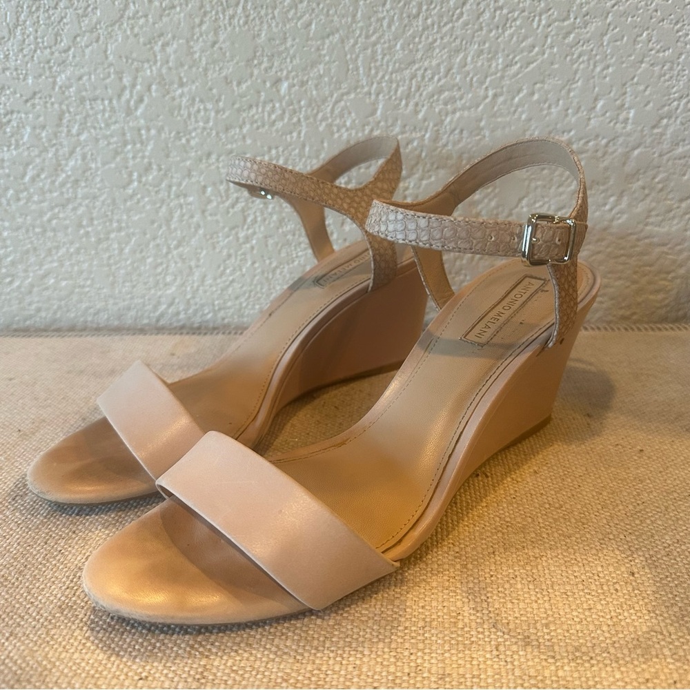 Antonio Melani Melba Nude Wedge Sandals - Picture 3 of 13